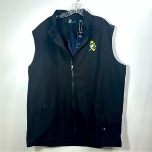 Cutter & Buck Charter Eco Vest Black Green Bay Packers size 2XT.NWT